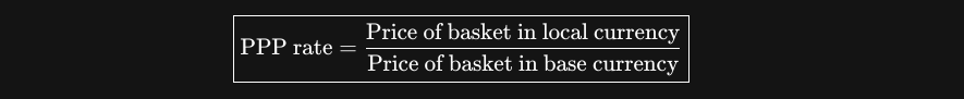 formula of PPP