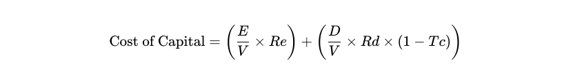 cost of capital formula